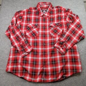 Dixxon Flannel Company Shirt Mens 4XL Red Plaid Klock Werks‎ Workwear Casual